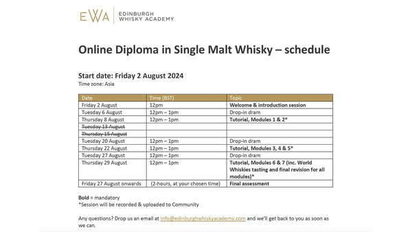 Online Diploma in Single Malt Whisky