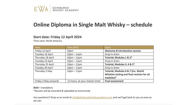 Online Diploma in Single Malt Whisky